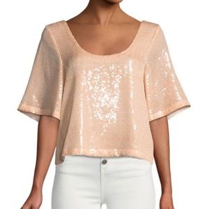 Free people Sequin Crop Top